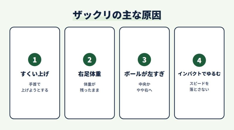 ザックリの主な原因