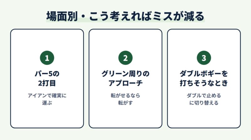 場面別・こう考えればミスが減る