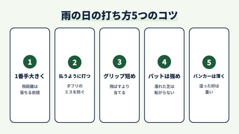 雨の日の打ち方5つのコツ