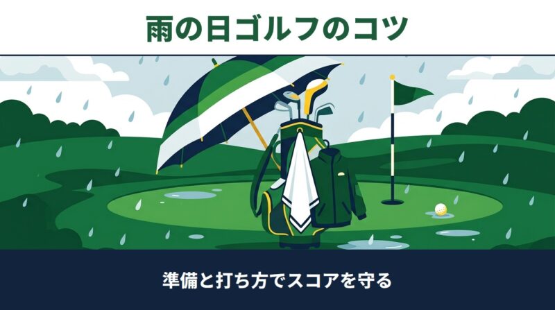 雨の日ゴルフでスコアを崩さない人がやっていること｜準備・持ち物・打ち方のコツ