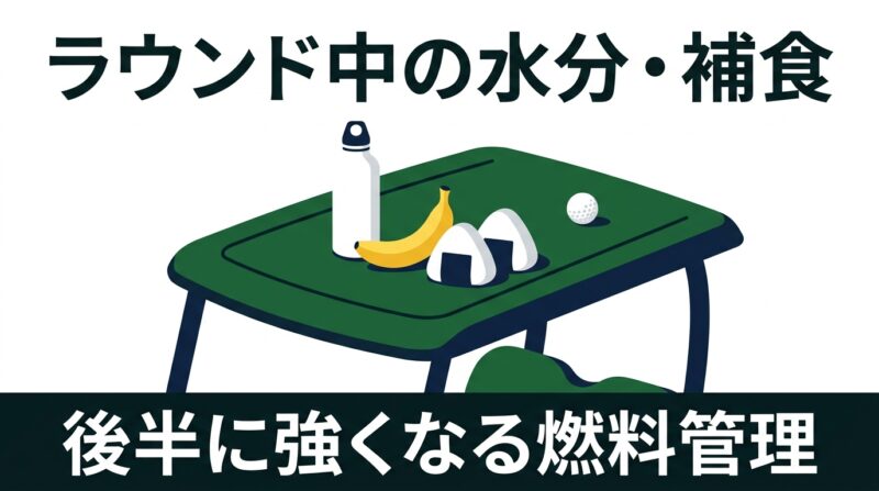 後半にスコアが崩れるのは「体力」じゃなく「燃料切れ」かも｜ラウンド中の水分・補食のコツ