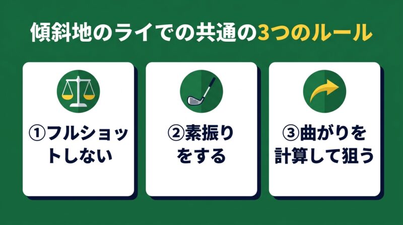 傾斜地の3つの共通ルール