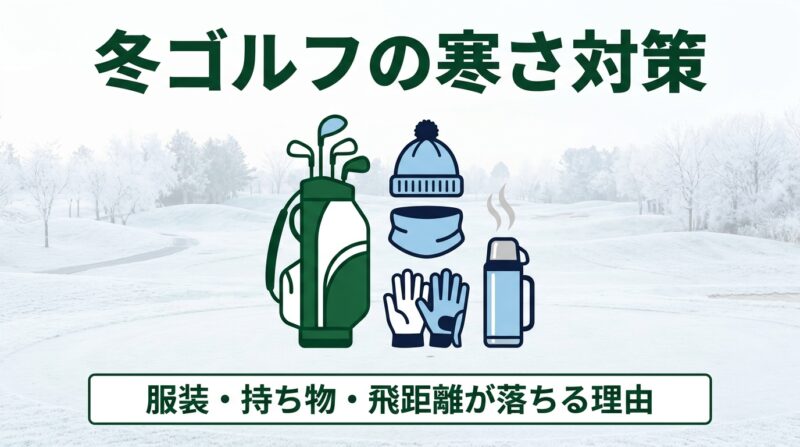 冬ゴルフの寒さ対策完全ガイド｜服装・持ち物と飛距離が落ちる理由
